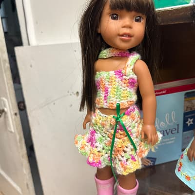 Wellie Wishers Doll With Handmade Crochet Outfit