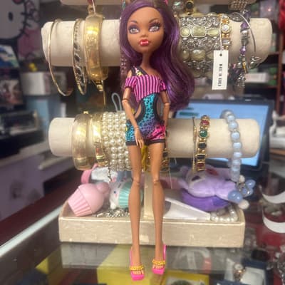 Monster High Clawdeen Wolf Doll Purple Hair Romper