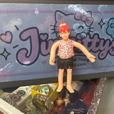 Vintage Pebbles Flintstone Figure - Leopard Print Dress